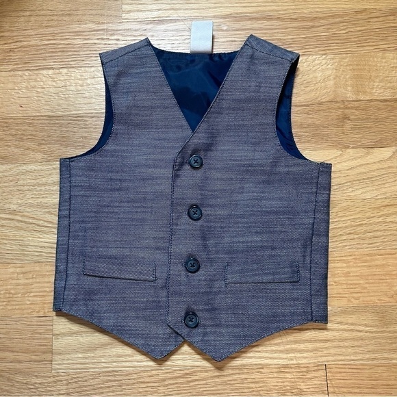 Healthtex Formal Vest Blue Kids Toddler Button Down 2T Kids Toddler Boy - Picture 2 of 4